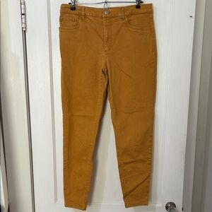 LOFT Cashew Tan High Rise Straight Leg Jeans